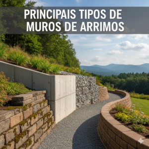 Principais tipos de muro de arrimo